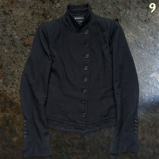 Ann Demeulemeester Archive 2007/2009 Asymmetrical Fencing Jacket with Straps |S