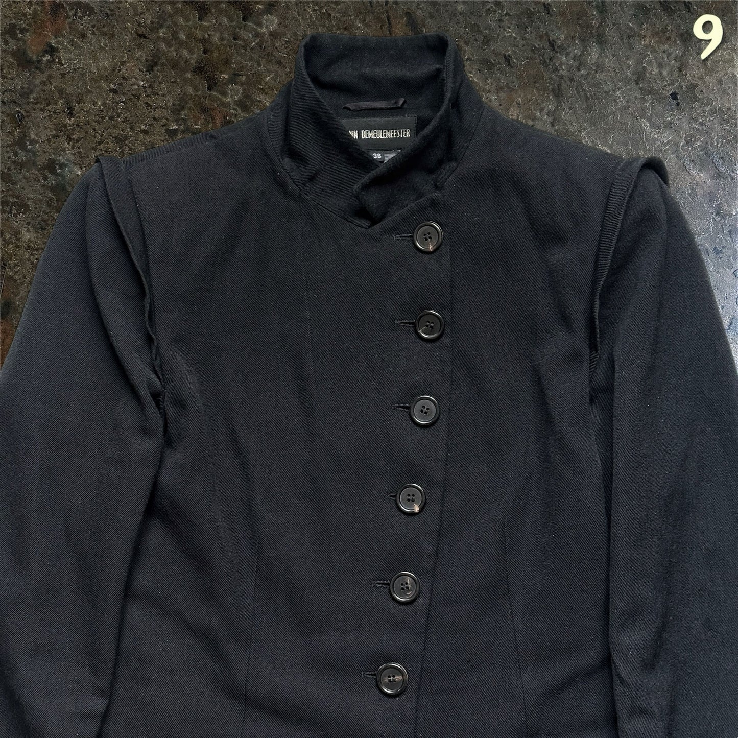 Ann Demeulemeester Archive 2007/2009 Asymmetrical Fencing Jacket with Straps |S