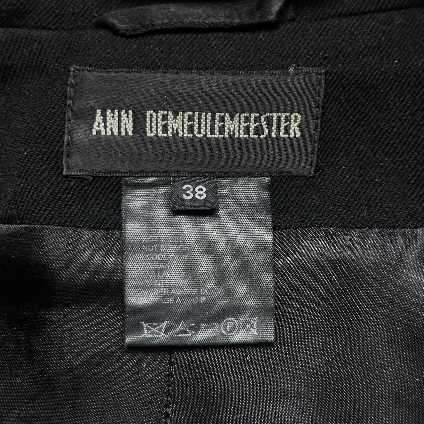 Ann Demeulemeester Archive 2007/2009 Asymmetrical Fencing Jacket with Straps |S