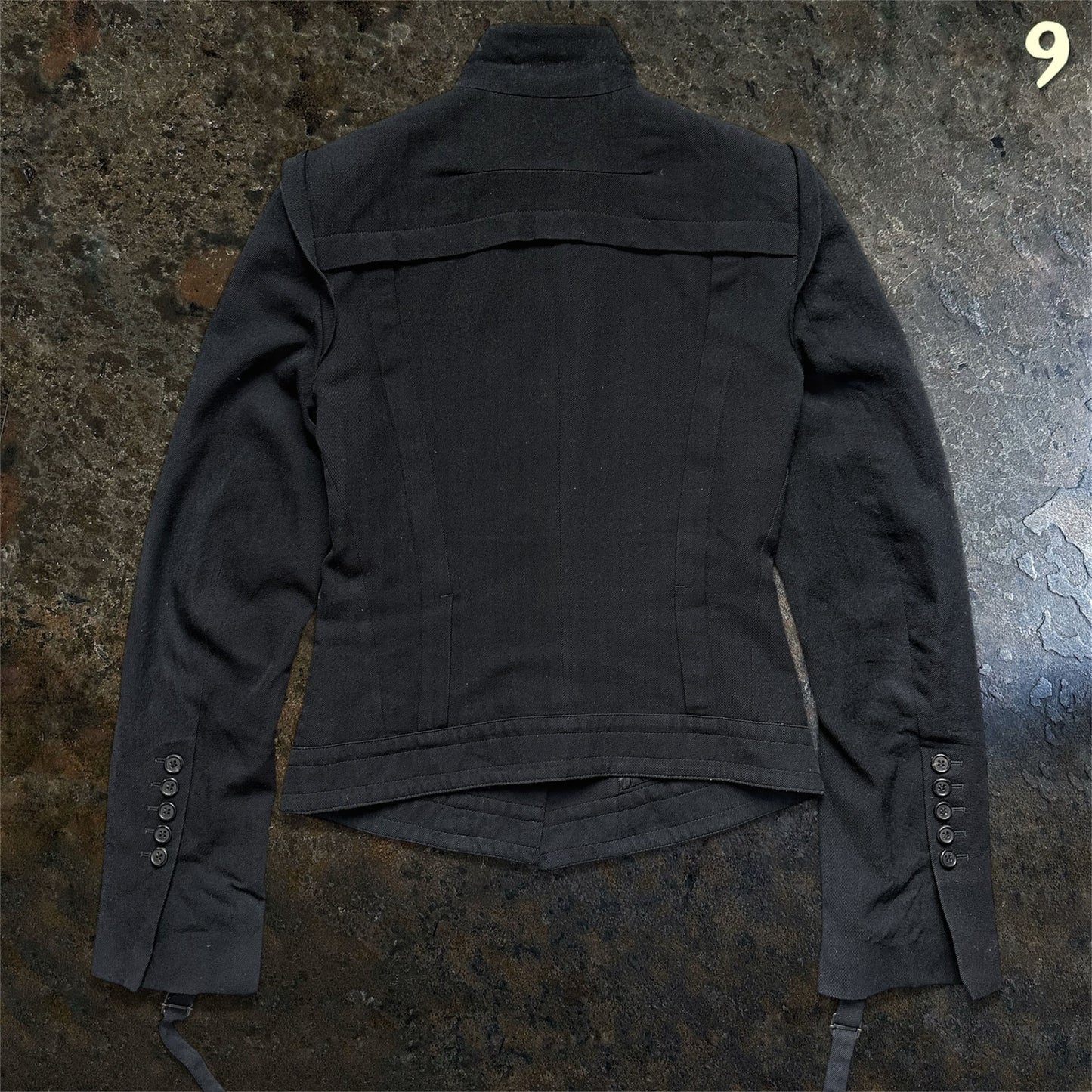 Ann Demeulemeester Archive 2007/2009 Asymmetrical Fencing Jacket with Straps |S