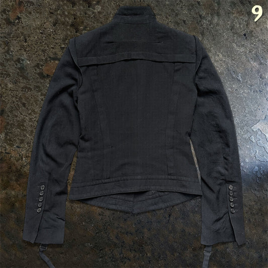 Ann Demeulemeester Archive 2007/2009 Asymmetrical Fencing Jacket with Straps |S