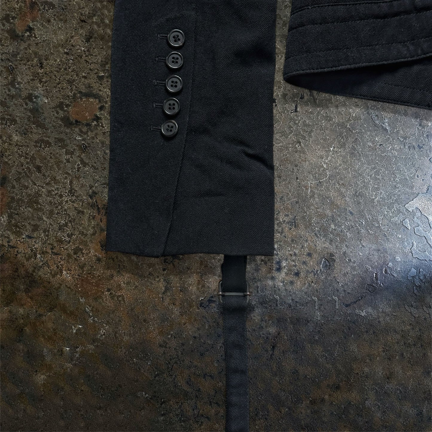 Ann Demeulemeester Archive 2007/2009 Asymmetrical Fencing Jacket with Straps |S