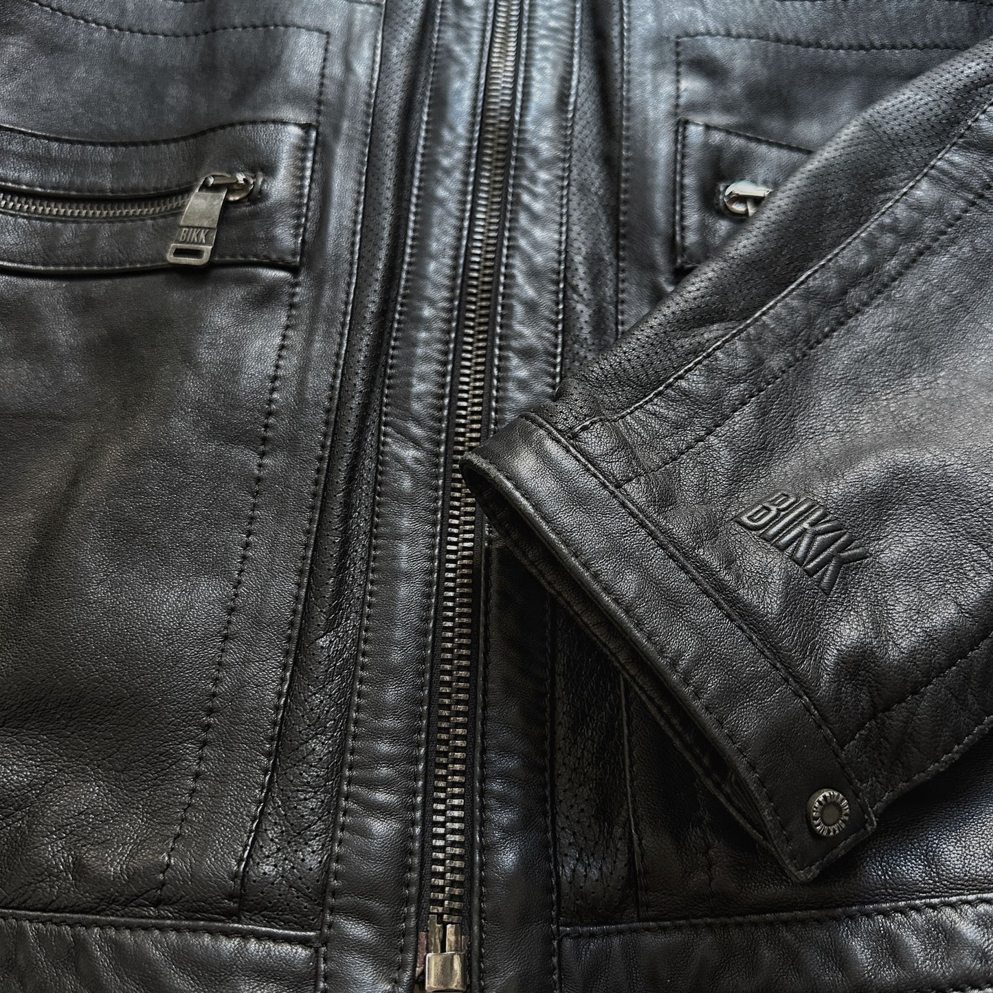 Dirk Bikkembergs Archive Perforated Lamb Leather Jacket | L