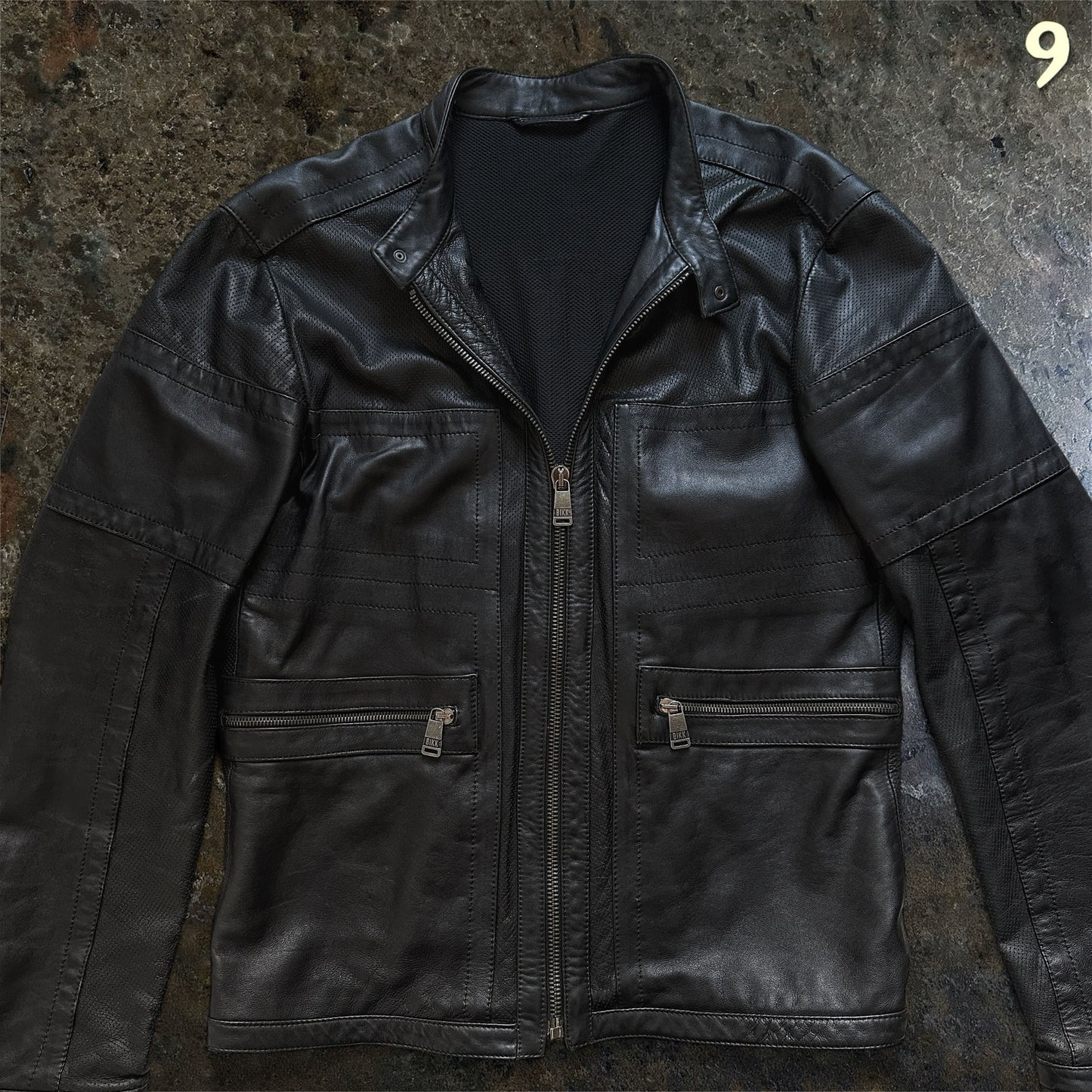 Dirk Bikkembergs Archive Perforated Lamb Leather Jacket | L