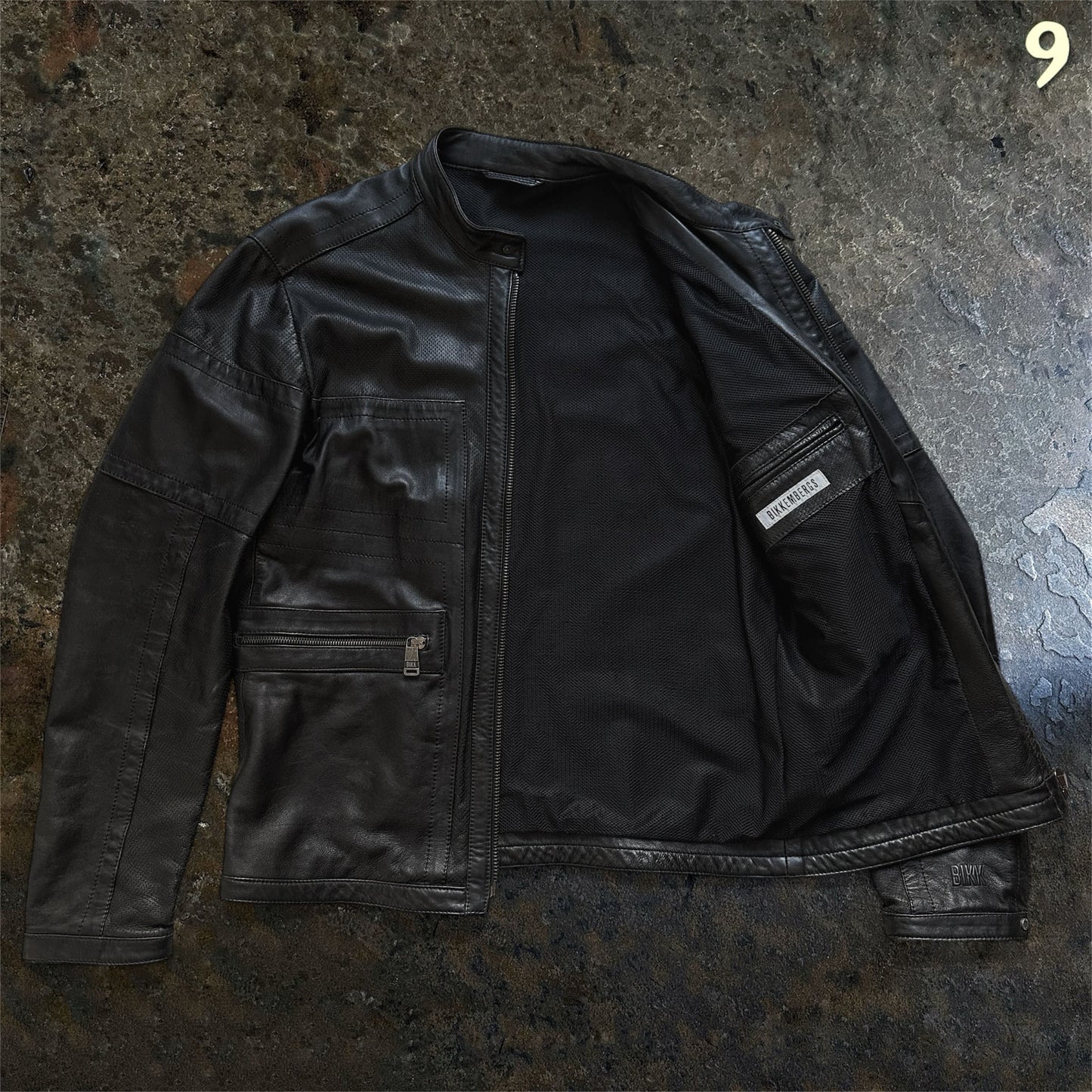 Dirk Bikkembergs Archive Perforated Lamb Leather Jacket | L