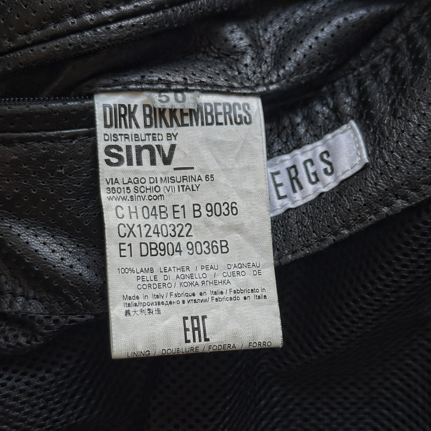 Dirk Bikkembergs Archive Perforated Lamb Leather Jacket | L