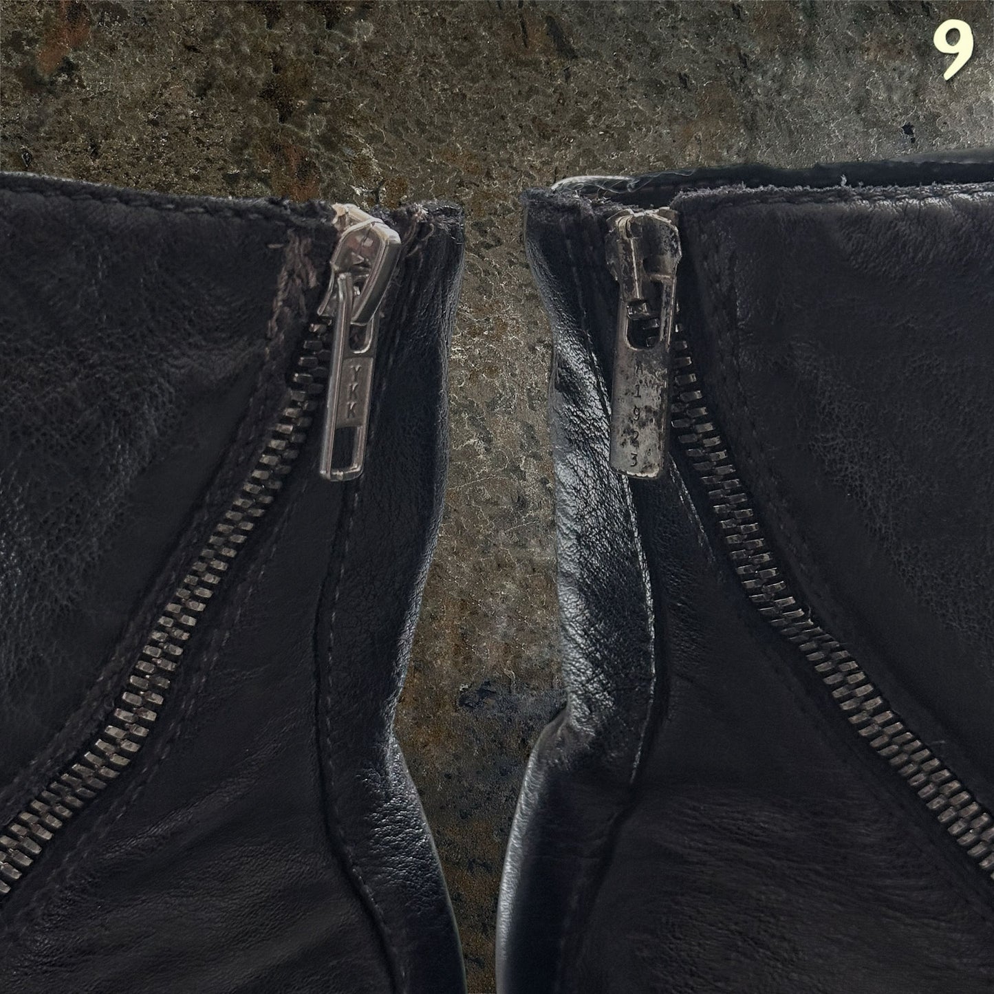 A Diciannoveventitre A1923 ST41 Kangaroo Chromo Tinto Nero Boots |44