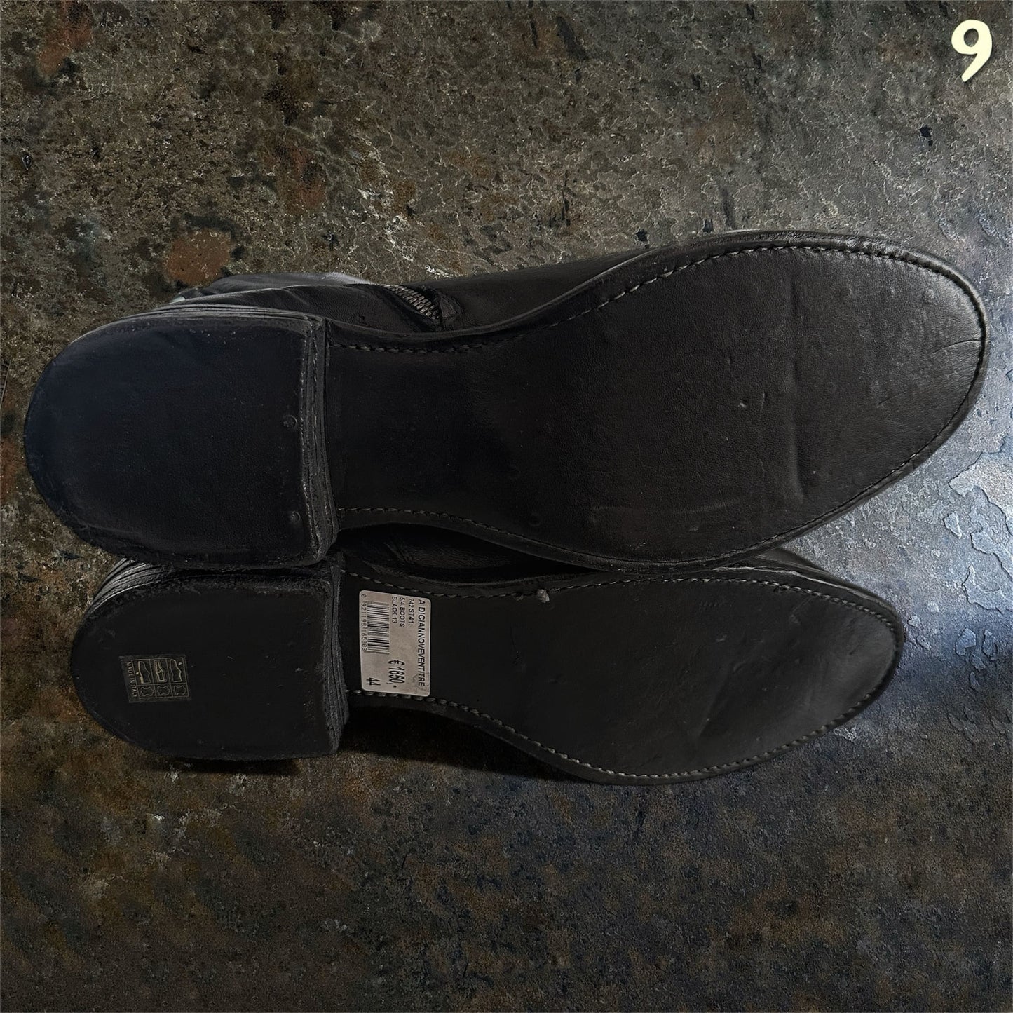 A Diciannoveventitre A1923 ST41 Kangaroo Chromo Tinto Nero Boots |44