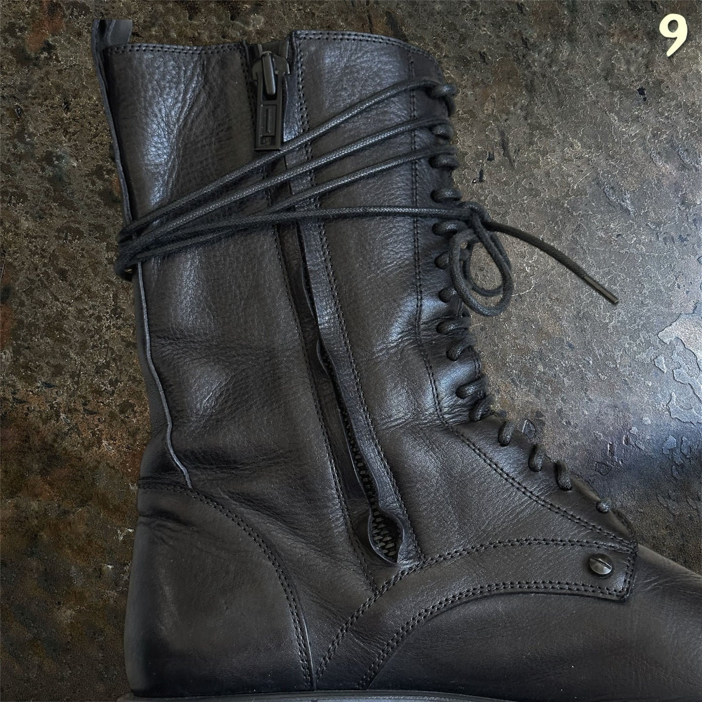 Ann Demeulemeester FW/22 Black Maxim Combat Boots |43.5