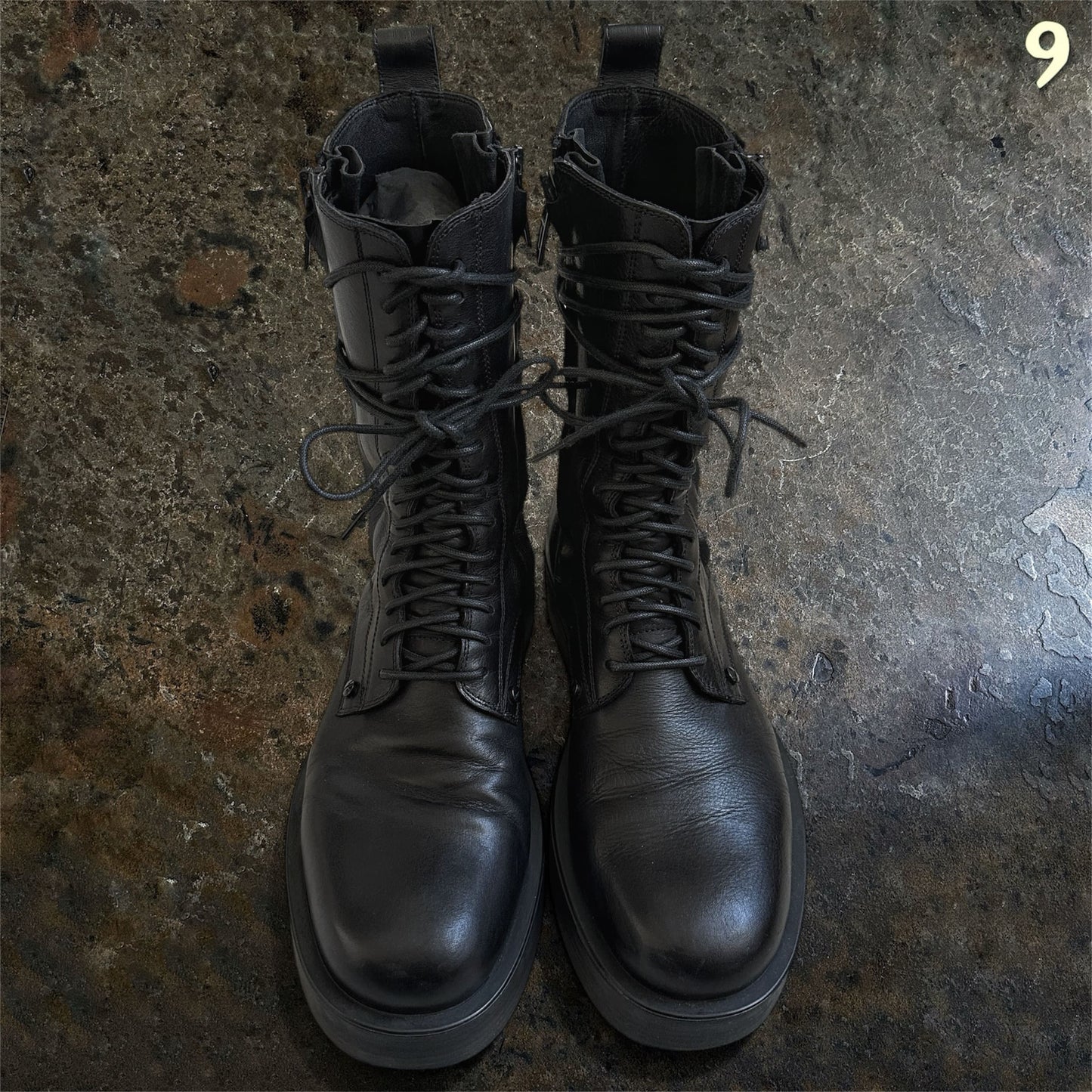 Ann Demeulemeester FW/22 Black Maxim Combat Boots |43.5