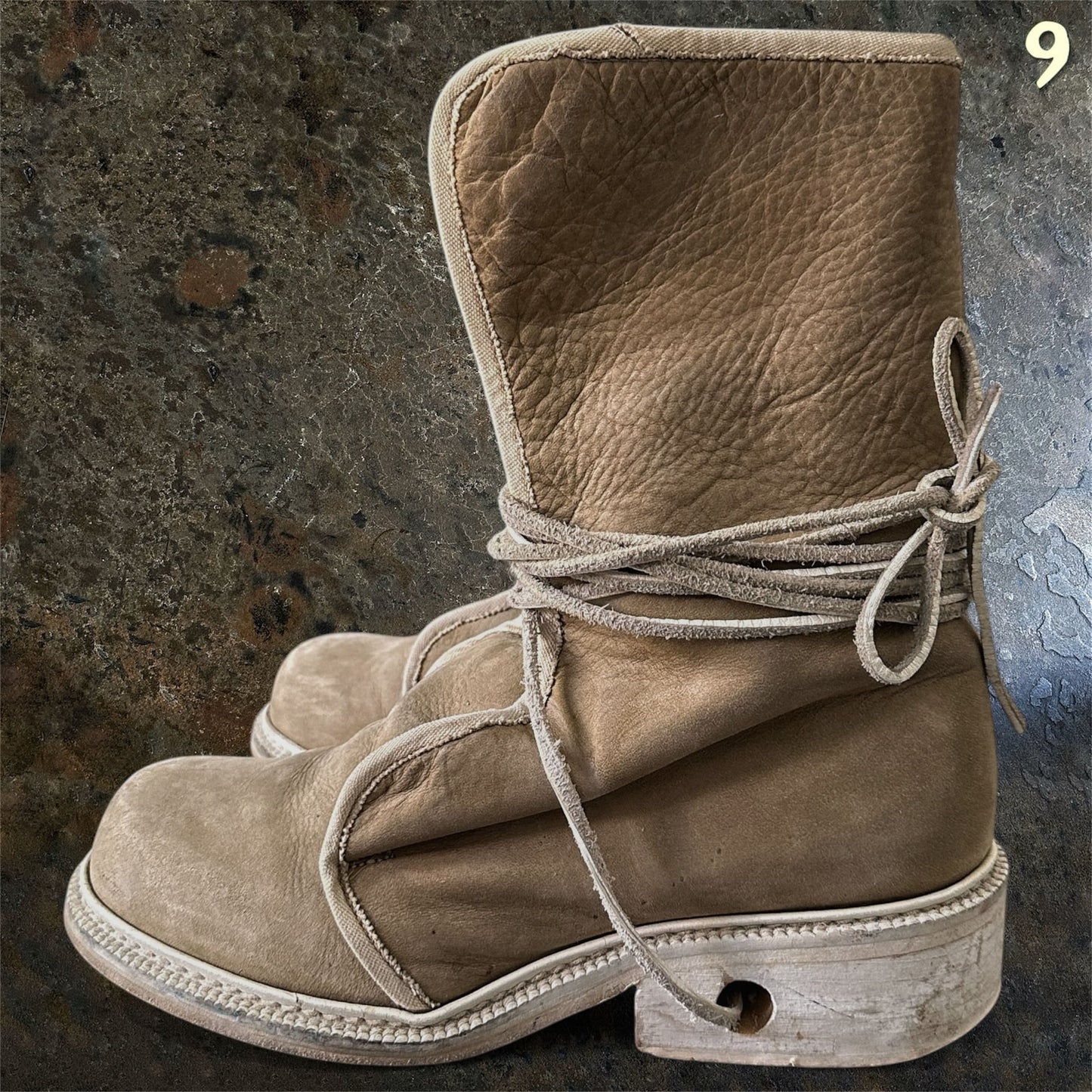 Dirk Bikkembergs Archive Femme Line 1991/92 Leather Lace through Heel Boots |38.5