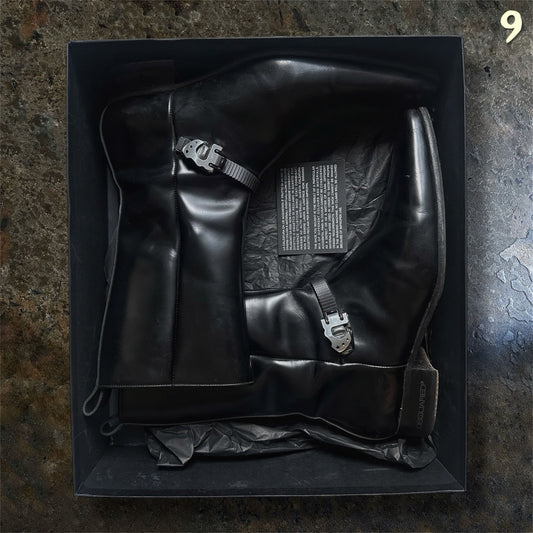 Dsquared2 New Eden Square Toe Leather Strap Boots |44