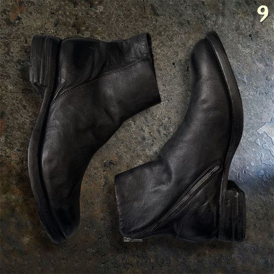 A Diciannoveventitre A1923 ST41 Kangaroo Chromo Tinto Nero Boots |44