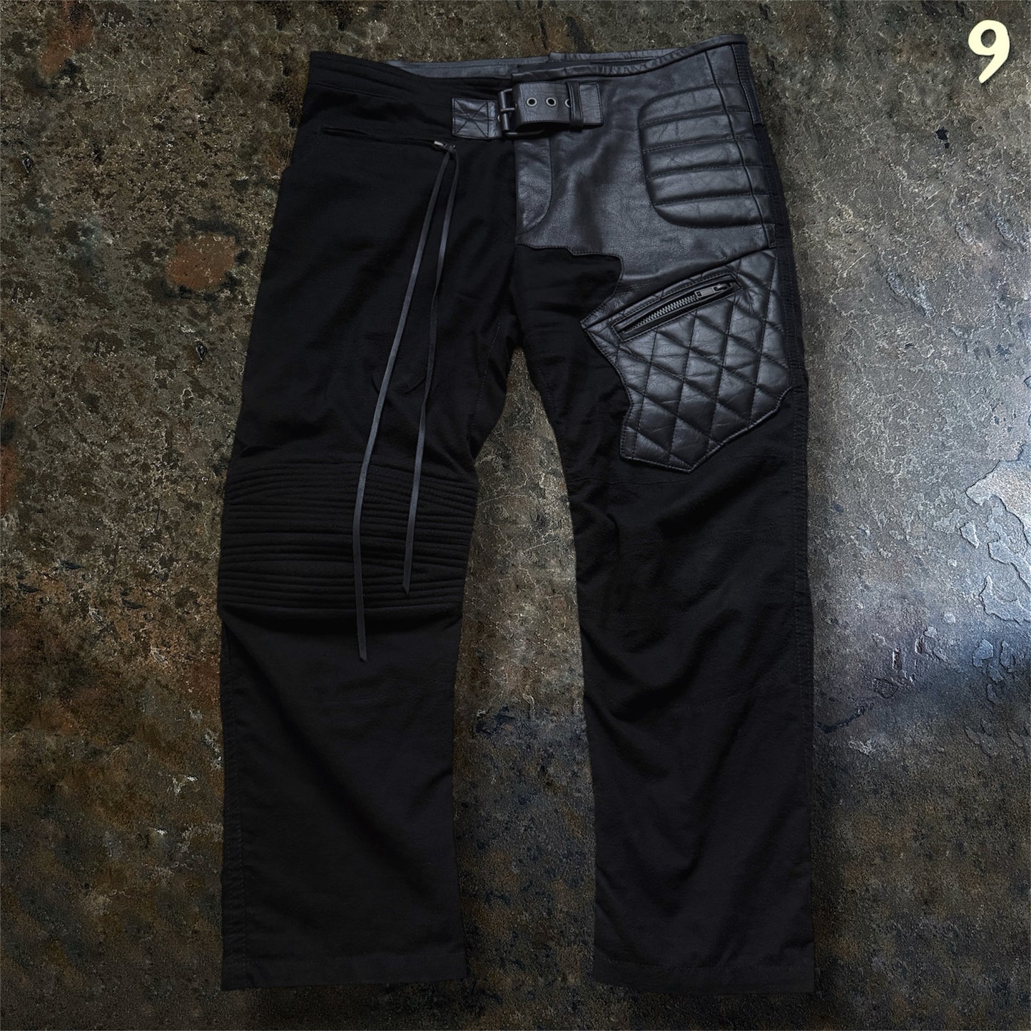 Haider Ackermann FW/17 Biker Leather Patch Pants | XL