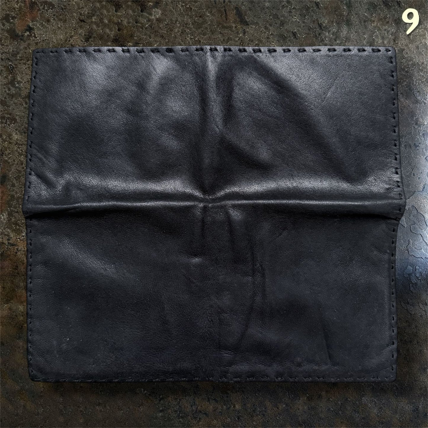 Ann Demeulemeester Lambskin Leather Long Bifold Wallet