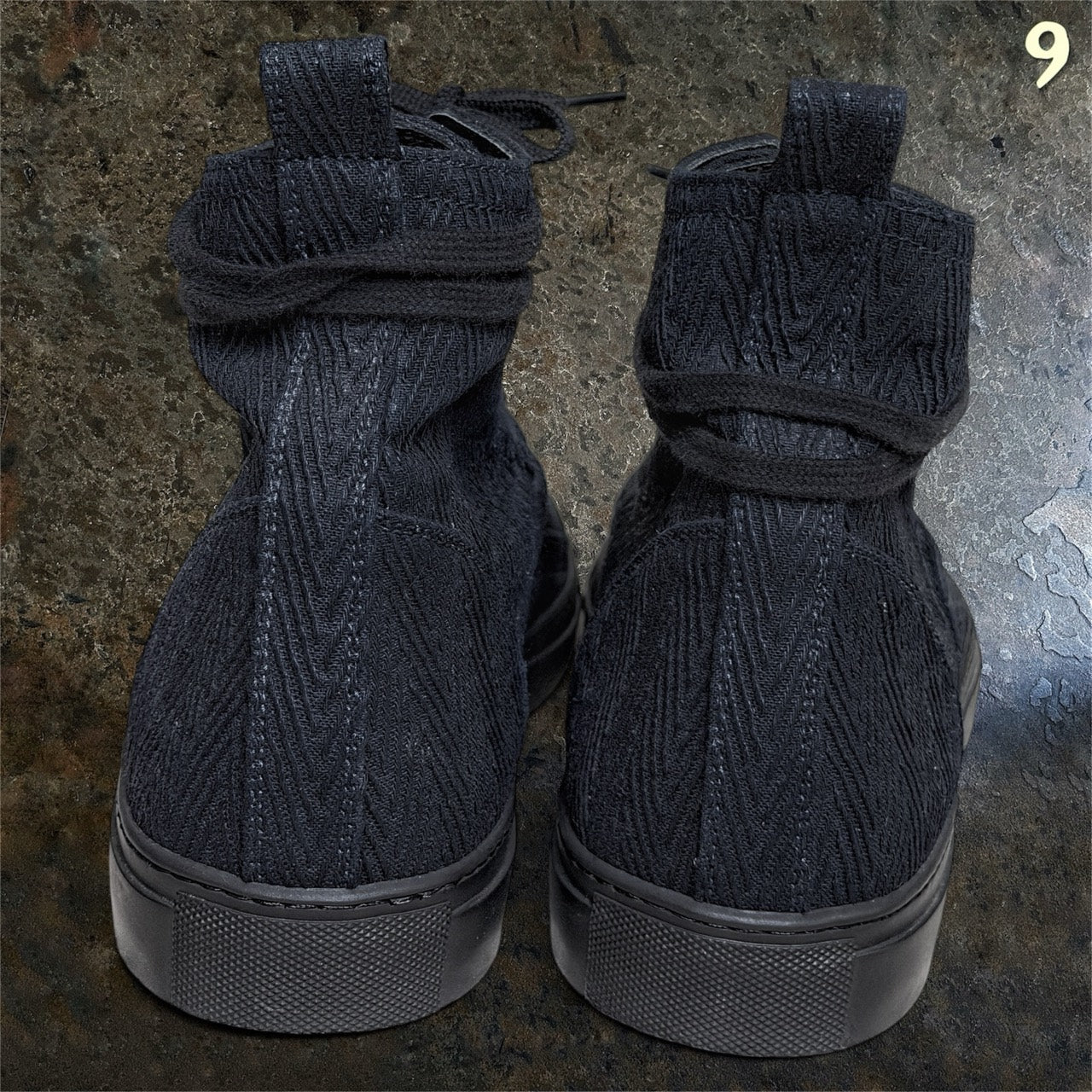 Ann Demeulemeester Black Jacquard High-Top Sneakers EU 44 ninesells - photo 3
